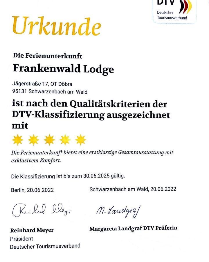 Frankenwald-Lodge Шварценбах-ам-Вальд Екстер'єр фото
